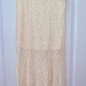 Lily White Cream Lace Maxi Skirt